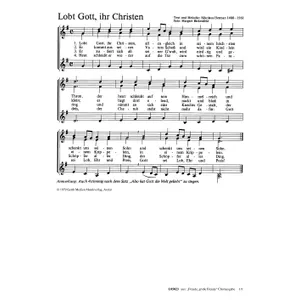 Produktbild des Artikels Lobt Gott, ihr Christen (Noten - Download)