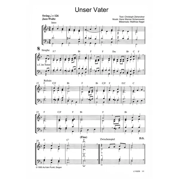 Produktbild des Artikels Unser Vater (Noten - Download)