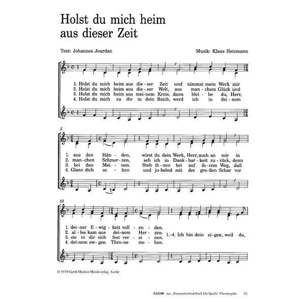 Produktbild des Artikels Holst du mich heim aus dieser Zeit (Noten - Download)