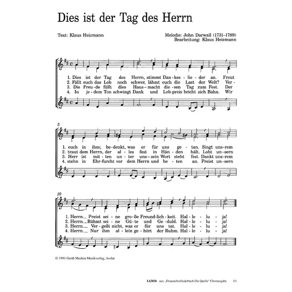 Produktbild des Artikels Dies ist der Tag des Herrn (Noten - Download)