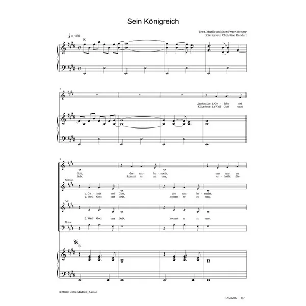 Produktbild des Artikels Sein Königreich (Noten - Download)