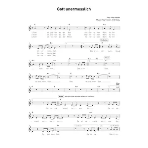 Produktbild des Artikels Gott unermesslich (Noten - Download)