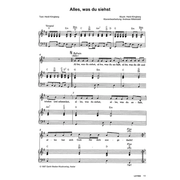 Produktbild des Artikels Alles, was du siehst (Noten - Download)