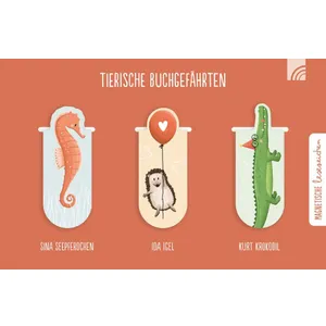 Produktbild des Artikels Lesezeichen "Tierische Buchgefährten" (3er-Set) (Schreibwaren)