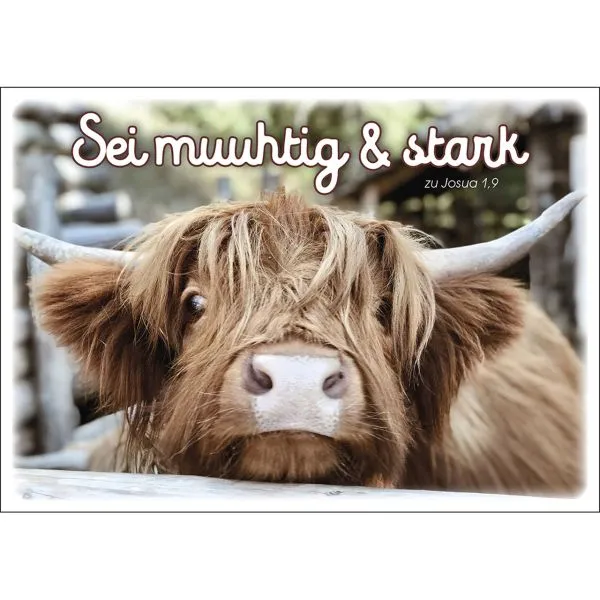 Produktbild des Artikels Postkarten: Sei muuhtig & stark, 4 Stück (Schreibwaren)