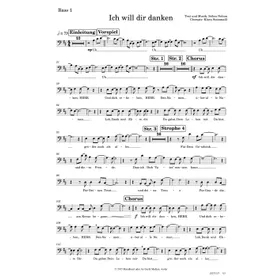 Produktbild des Artikels Ich will dir danken (Bass 1) (Noten - Download)