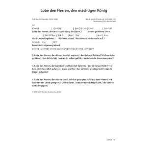 Produktbild des Artikels Lobe den Herren, den mächtigen König der Ehren (Noten - Download)