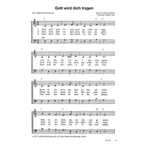 Produktbild des Artikels Gott wird dich tragen (Noten - Download)
