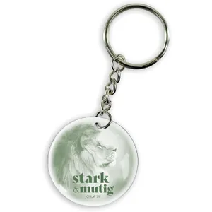 Produktbild des Artikels Schlüsselanhänger Edelstahl "Stark und mutig" ()