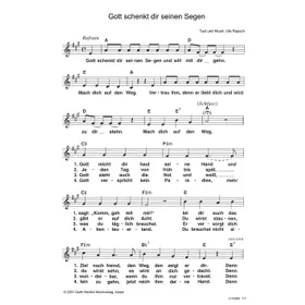 Produktbild des Artikels Gott schenkt dir seinen Segen (Noten - Download)