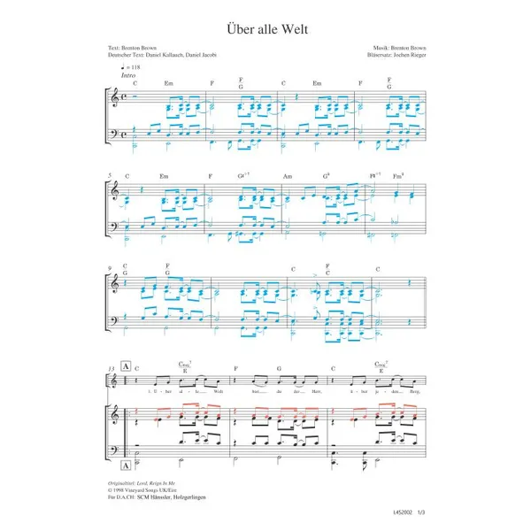 Produktbild des Artikels Über alle Welt (Noten - Download)