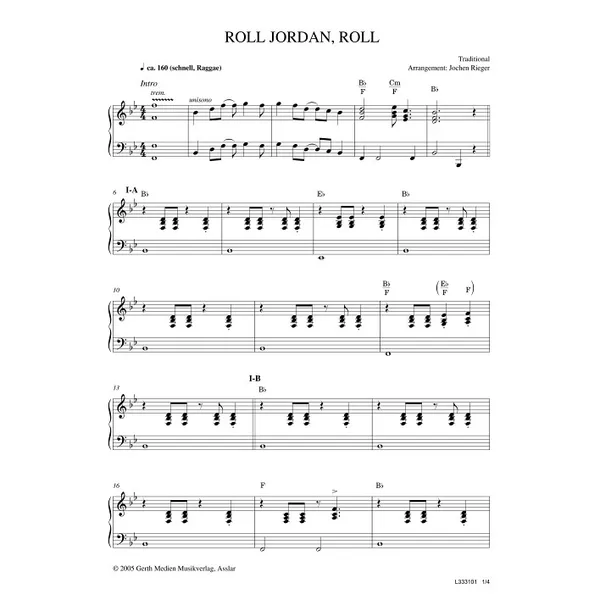 Produktbild des Artikels Roll, Jordon Roll (Noten - Download)