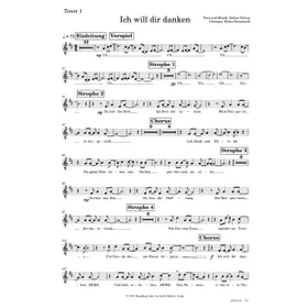 Produktbild des Artikels Ich will dir danken (Tenor 1) (Noten - Download)