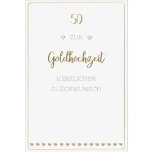 Produktbild des Artikels Faltkarte "Zur Goldhochzeit" (Schreibwaren)