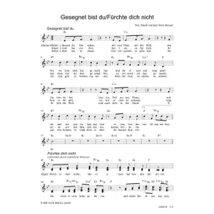 Produktbild des Artikels Gesegnet bist du / Fürchte dich nicht (Noten - Download)