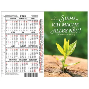 Produktbild des Artikels Jahreslosung 2026 - Doppel-Spielkartenkalender (Kalender)