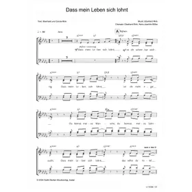 Produktbild des Artikels Dass mein Leben sich lohnt (Noten - Download)