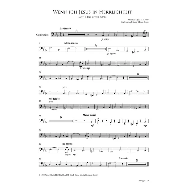 Produktbild des Artikels Wenn ich Jesus in Herrlichkeit (Kontrabass) (Noten - Download)