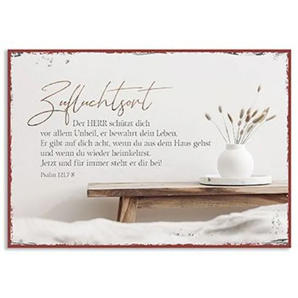 Produktbild des Artikels Metallschild klein - Zufluchtsort ()