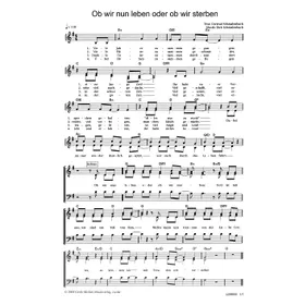 Produktbild des Artikels Ob wir nun leben oder ob wir sterben (Noten - Download)