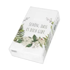 Produktbild des Artikels Papiertaschentücher "Schön, dass es dich gibt." ()
