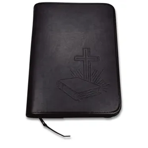 Produktbild des Artikels Bibelhülle "Bibel/Kreuz/Strahlen" Standard - anthrazit (Kunstleder)