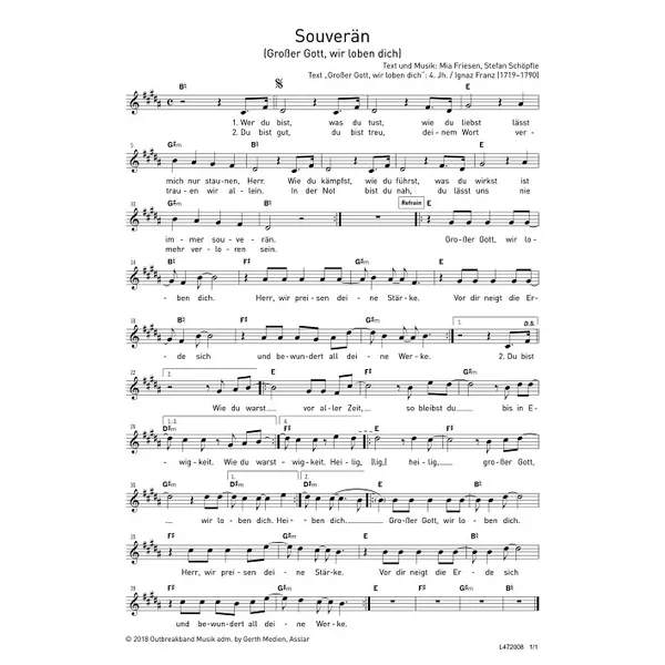 Produktbild des Artikels Souverän (Noten - Download)