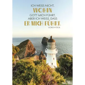 Produktbild des Artikels Postkarten: Ich weiss nicht, wohin Gott mich führt, 4 Stück (Schreibwaren)
