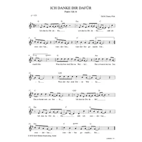 Produktbild des Artikels Ich danke dir dafür (Noten - Download)