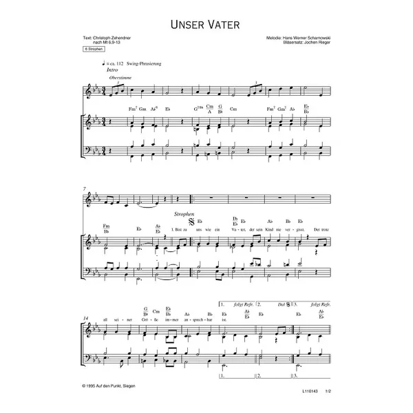 Produktbild des Artikels Unser Vater (Noten - Download)