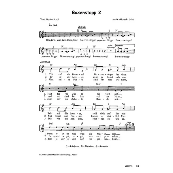 Produktbild des Artikels Boxenstopp 2 (Noten - Download)