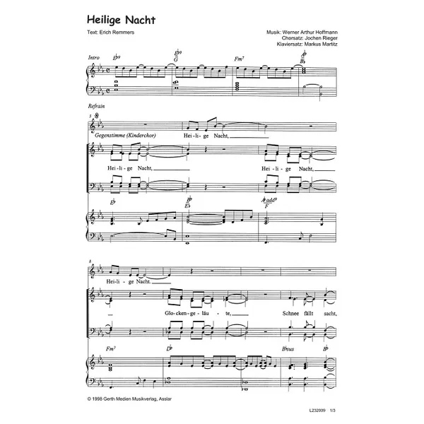 Produktbild des Artikels Heilige Nacht (Noten - Download)