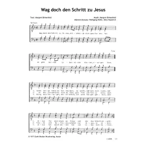 Produktbild des Artikels Wag doch den Schritt zu Jesus (Noten - Download)