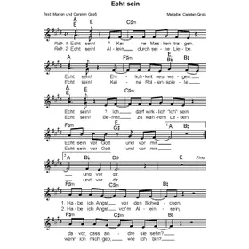 Produktbild des Artikels Echt sein (Noten - Download)