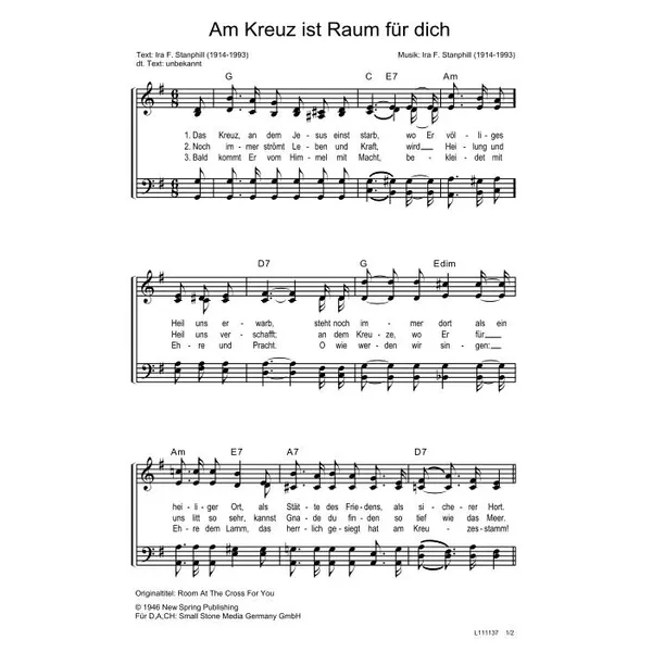 Produktbild des Artikels Am Kreuz ist Raum für dich (Noten - Download)