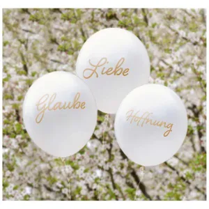 Produktbild des Artikels Luftballons "Glaube Liebe Hoffnung" 12er Pack ()