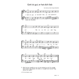 Produktbild des Artikels Gott ist gut, er hat dich lieb (Noten - Download)