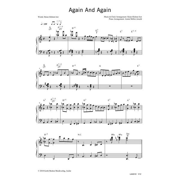 Produktbild des Artikels Again And Again (Noten - Download)