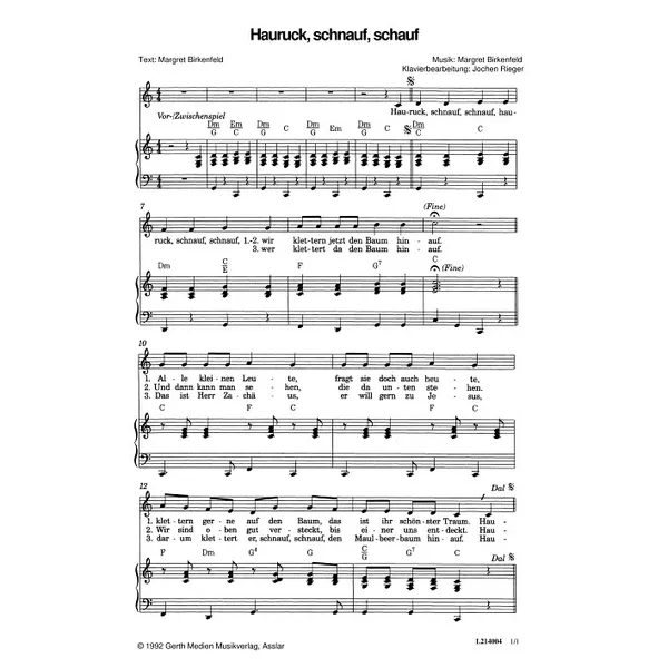 Produktbild des Artikels Hauruck, schnauf, schnauf (Noten - Download)