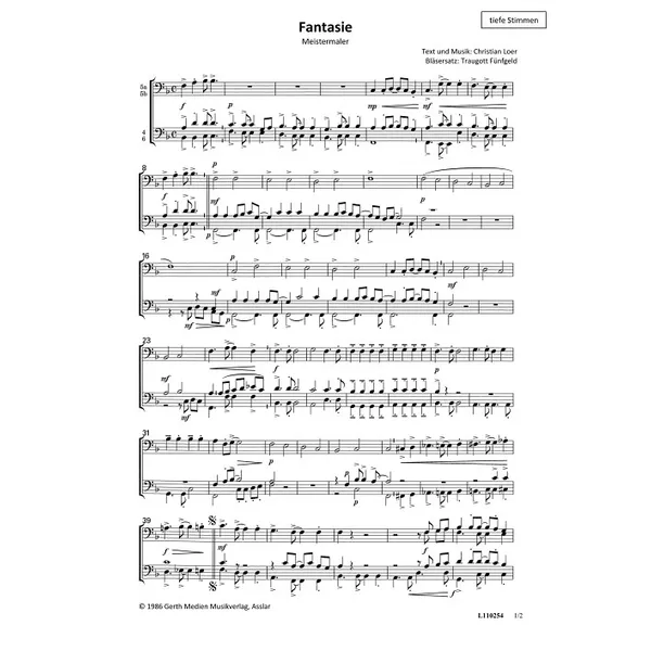 Produktbild des Artikels Meistermaler - Fantasie (Noten - Download)