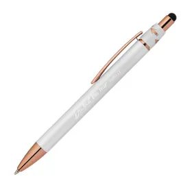 Produktbild des Artikels Metall-Kugelschreiber "Du bist bei mir" - weiß (Schreibwaren)