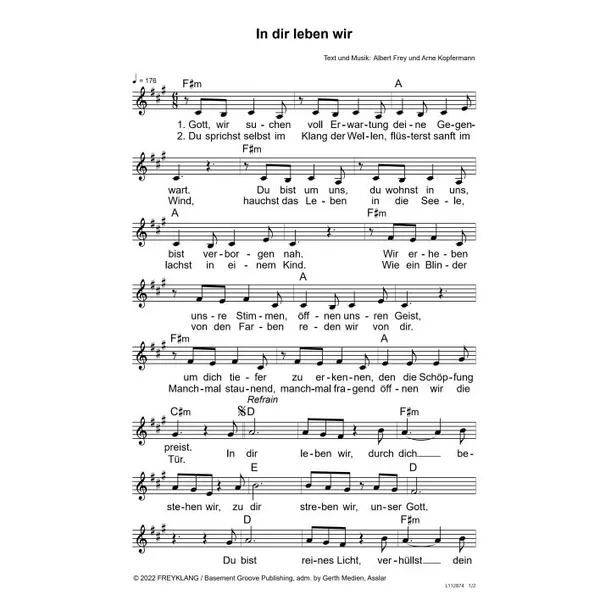 Produktbild des Artikels In die leben wir (Noten - Download)