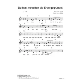 Produktbild des Artikels Du hast vorzeiten die Erde gegründet (Noten - Download)