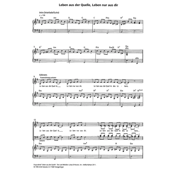 Produktbild des Artikels Leben aus der Quelle (Noten - Download)