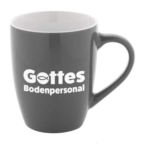 Produktbild des Artikels Tasse "Gottes Bodenpersonal" - grau ()