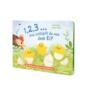 Produktbild des Artikels 1,2,3 ... was schlüpft da aus dem Ei? (Buch - Pappbilderbuch)