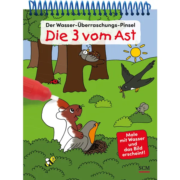 Produktbild des Artikels Der Wasser-Überraschungs-Pinsel - Die Drei vom Ast (Buch - Spiralbindung)