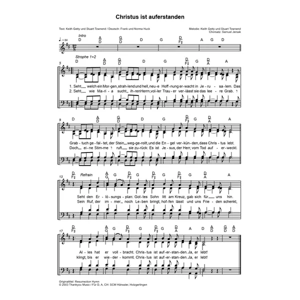 Produktbild des Artikels Christus ist auferstanden (Noten - Download)