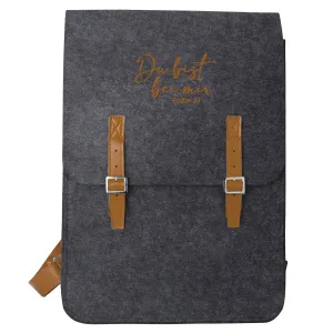 Produktbild des Artikels Rucksack Filz "Du bist bei mir" - dunkelgrau ()