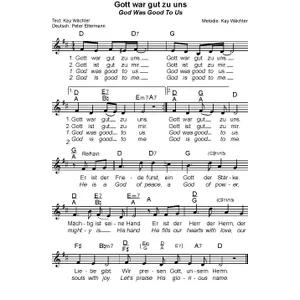 Produktbild des Artikels Gott war gut zu uns (Noten - Download)